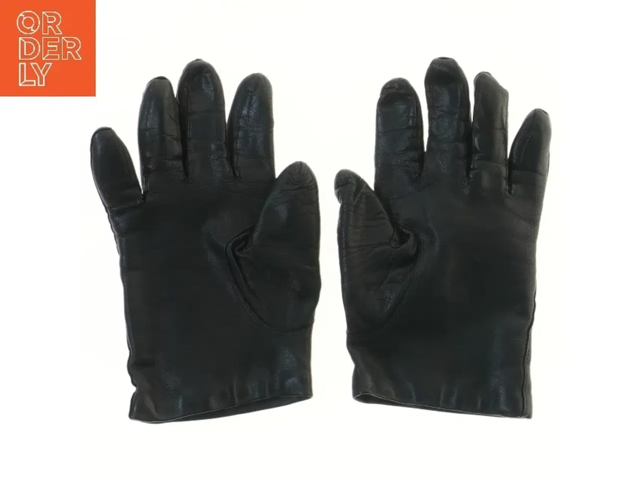 Billede 2 - Sorte dame læderhandsker (str. 19,5 cm)