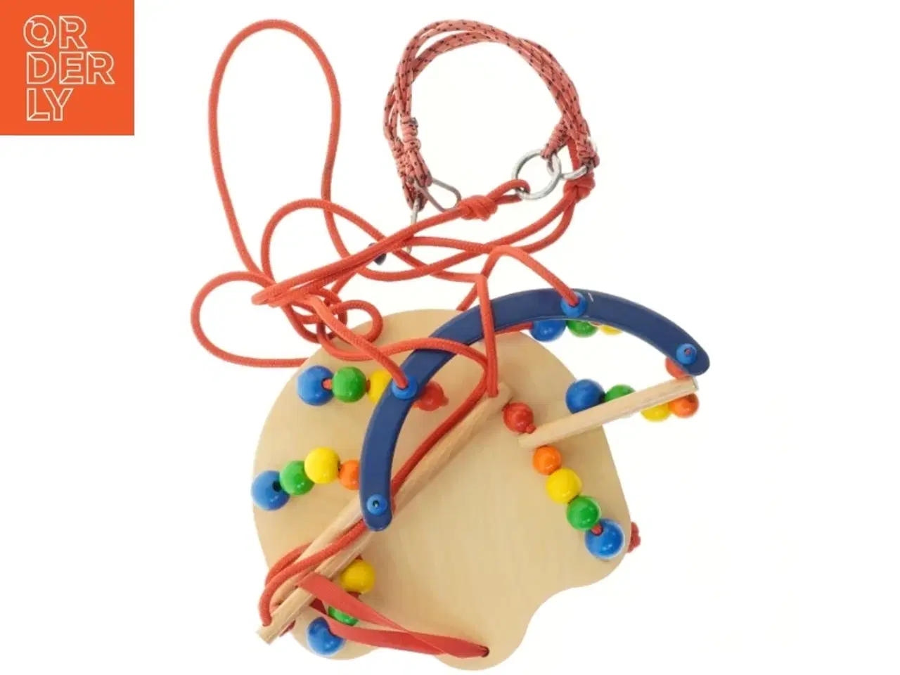 Billede 2 - Træ Brio gynge med perler og reb