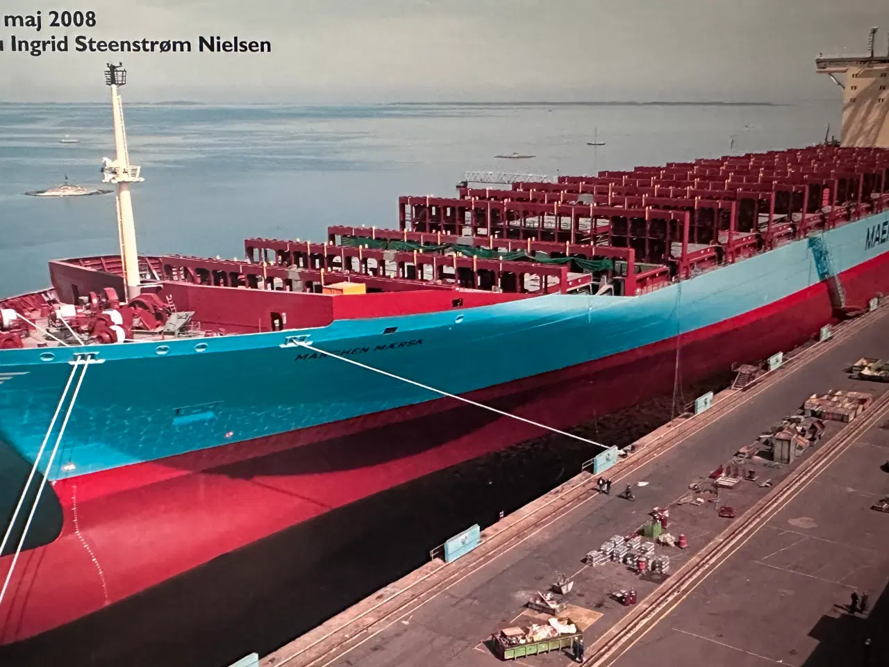 Billede 7 - Stor Mærsk plakat / planche med Marchen Mærsk