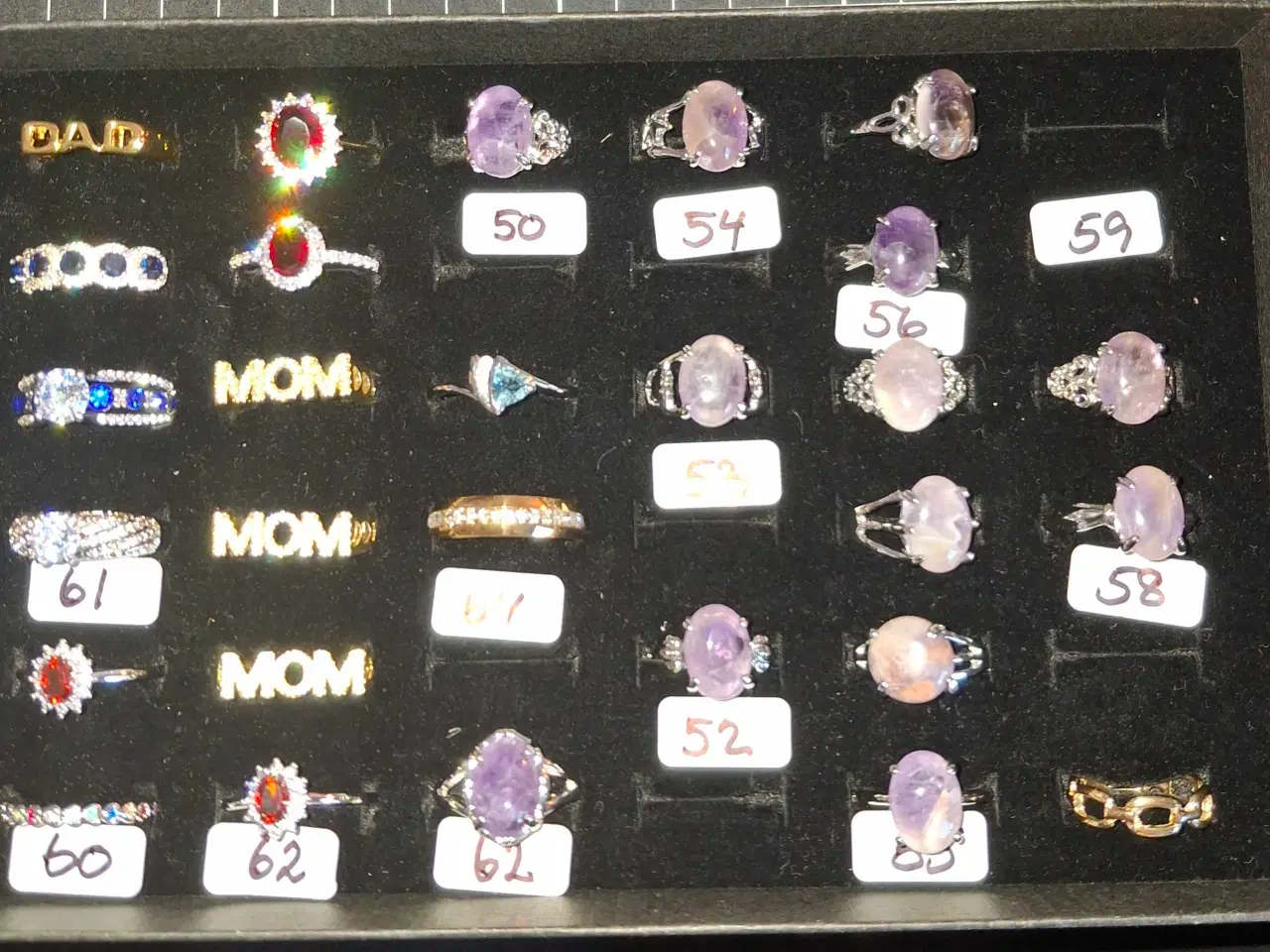 Billede 3 - Ringe med og uden rhinsten