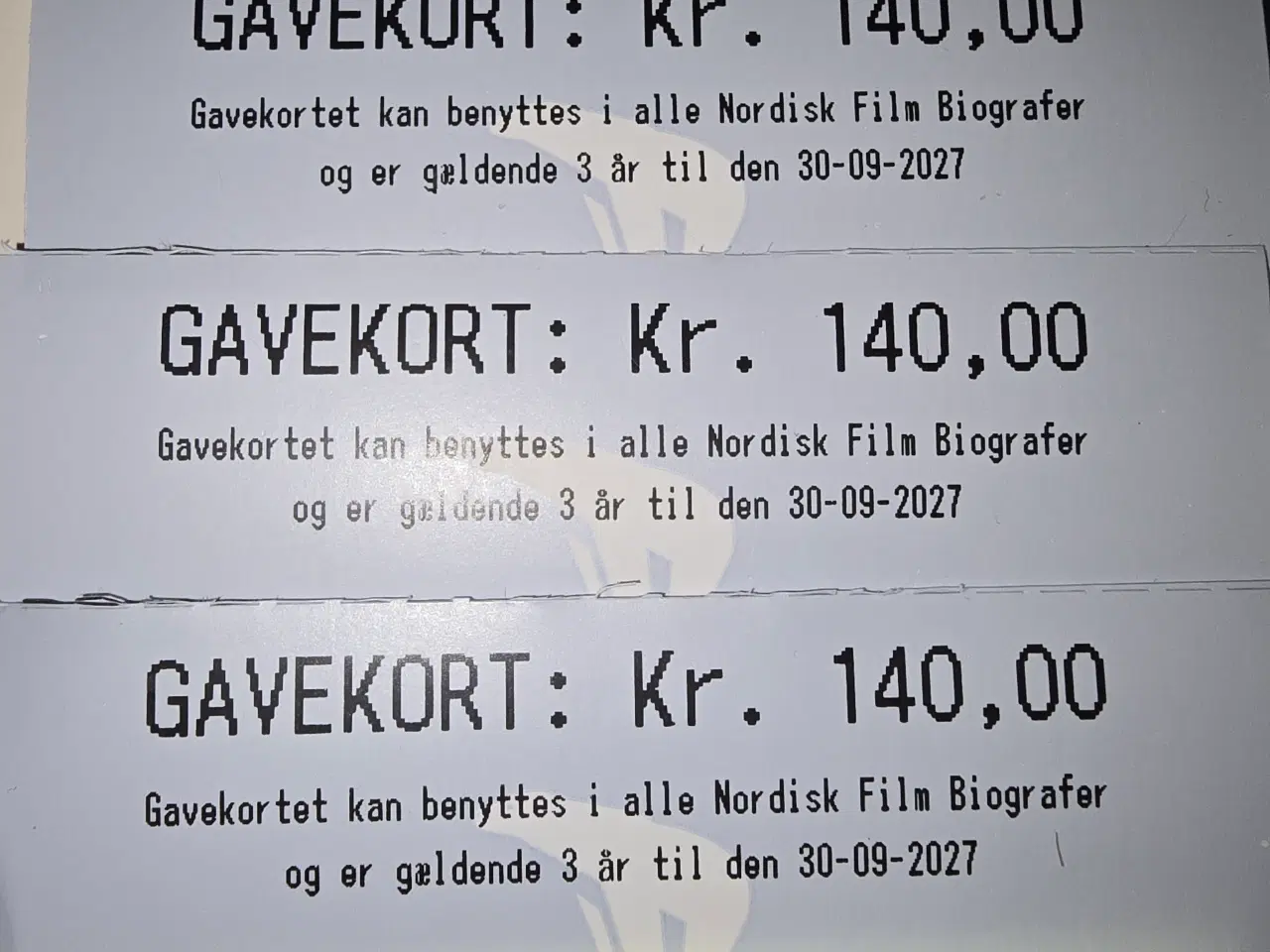 Billede 1 - 4 bio billetter til Nordisk Film biografer