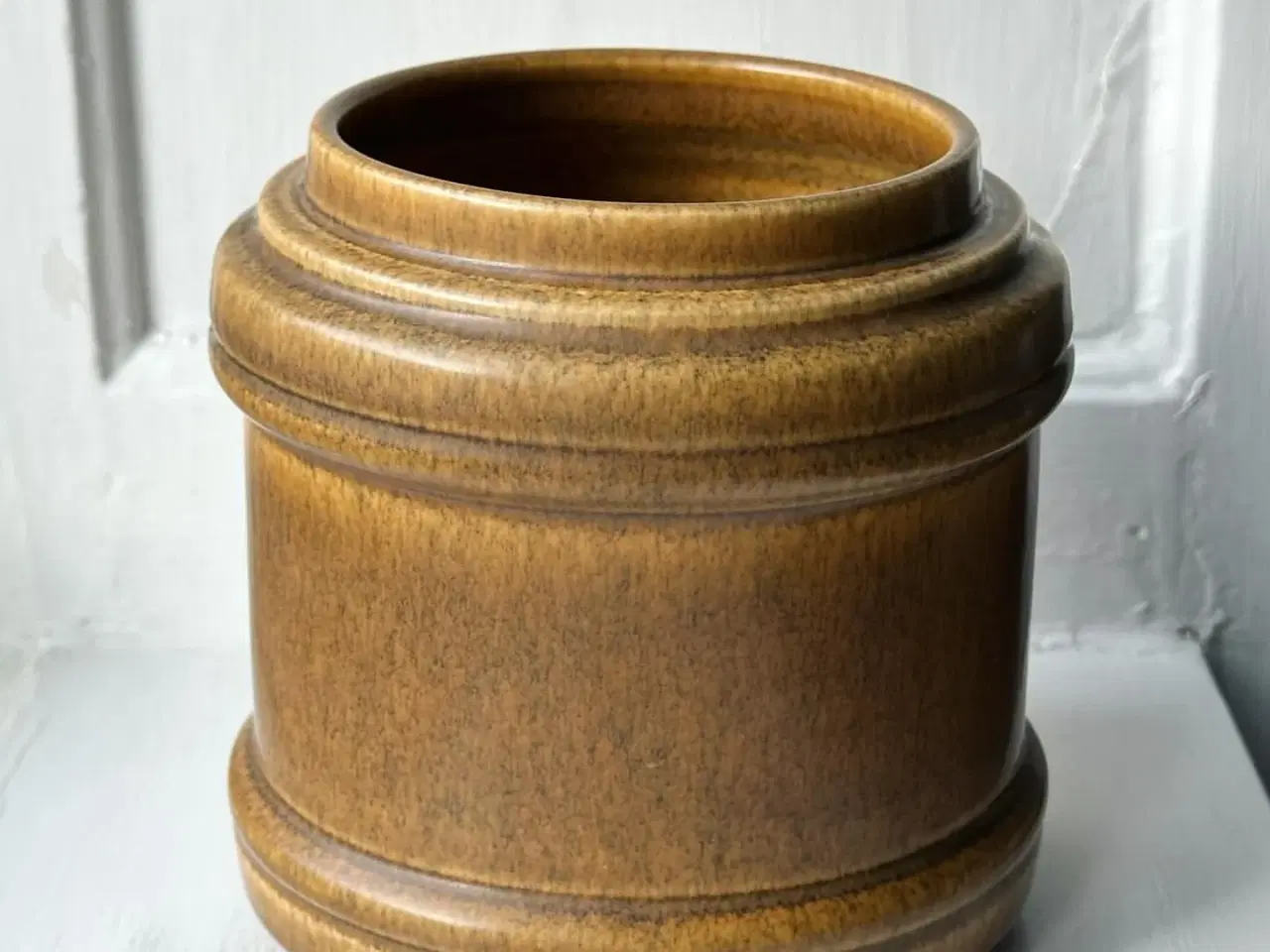 Billede 3 - Keramikkrukke m harepelsglasur