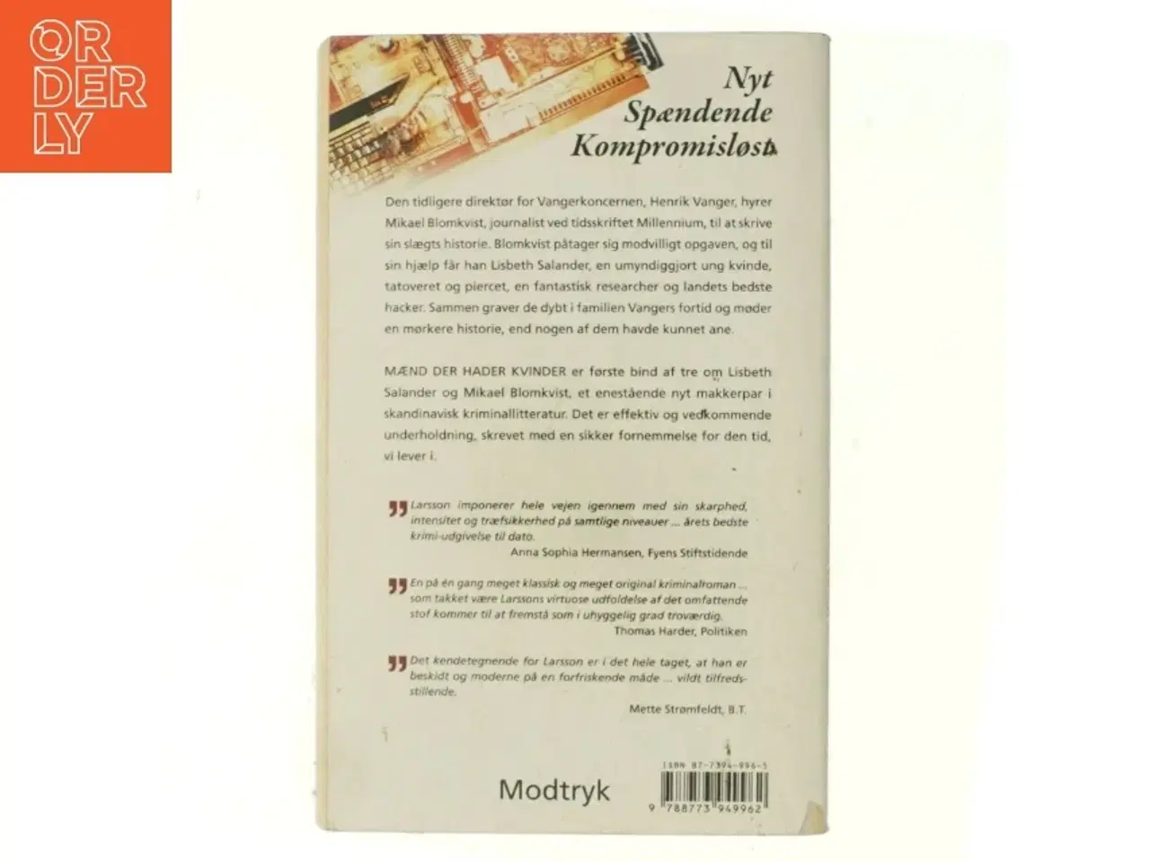 Billede 3 - Mænd der hader kvinder af Stieg Larsson, Stieg Larsson (Bog)