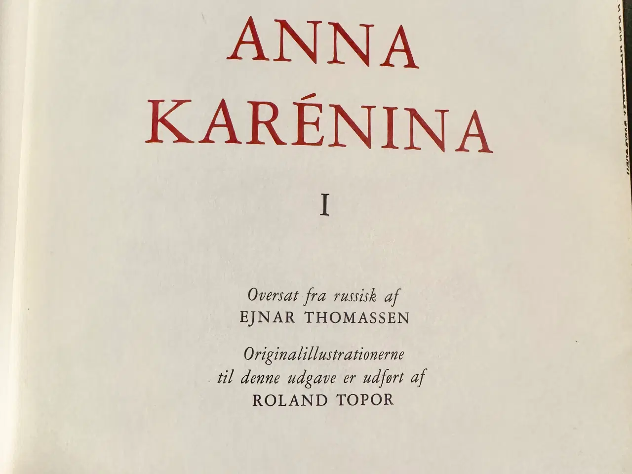 Billede 3 - Roman Anna Karenina af russsk klassiker L. Tolstoj