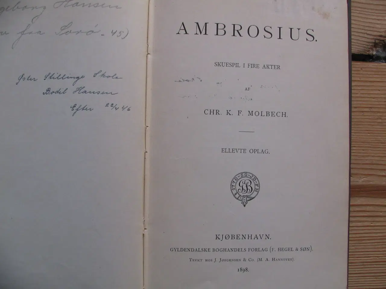 Billede 3 - Chr. K.F. Molbech, Ambrosius, fra 1898