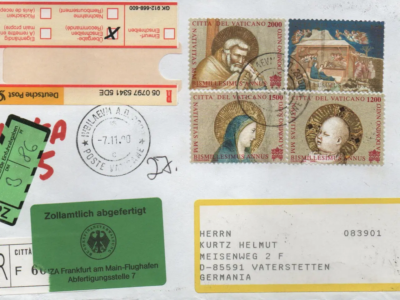 Billede 5 - Vatikan 7 sær konvolutter