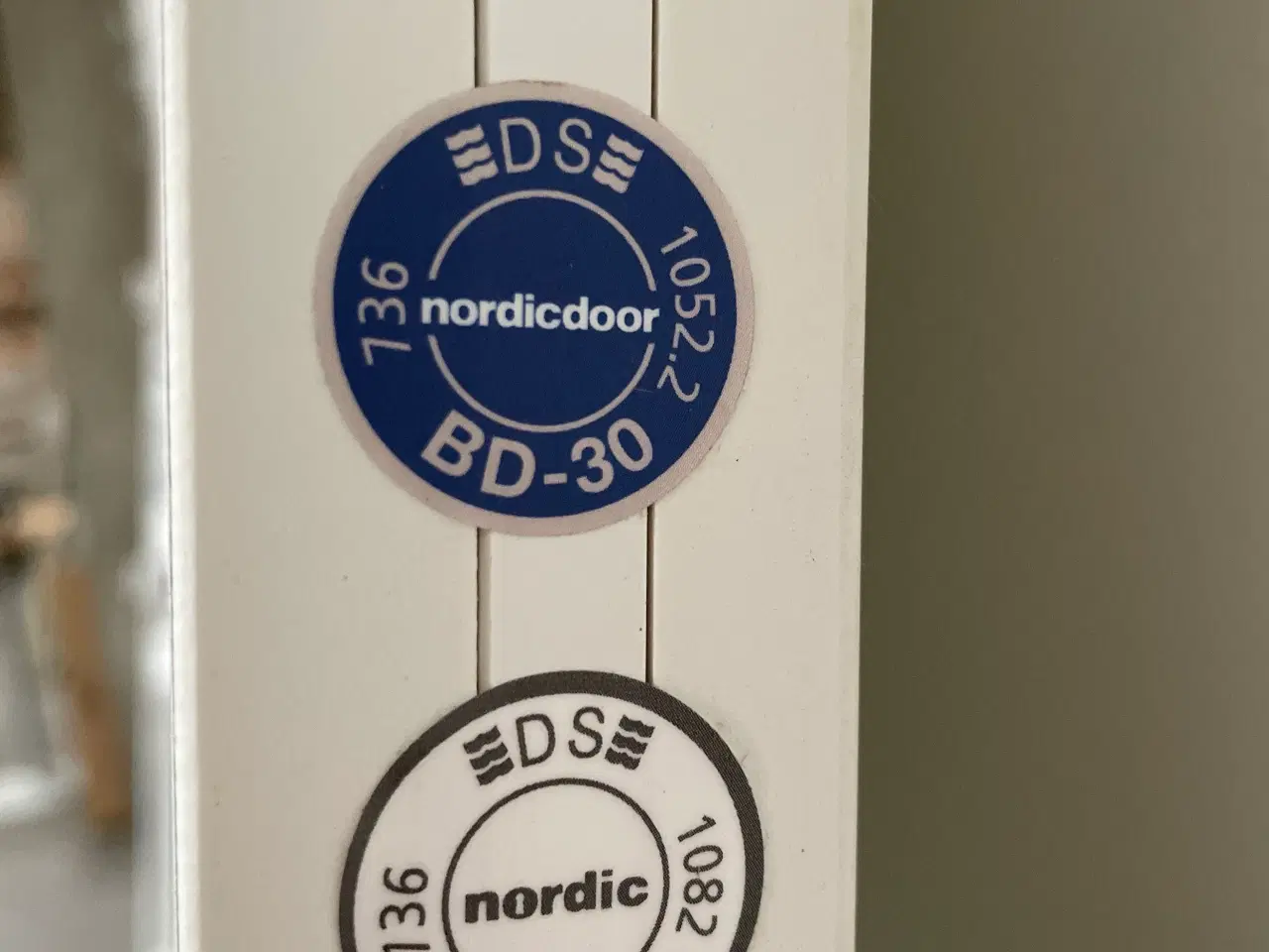 Billede 5 - Nordicdoor brand- og lyddør bd30 db30, 824x40x2052mm, højrehængt, hvid