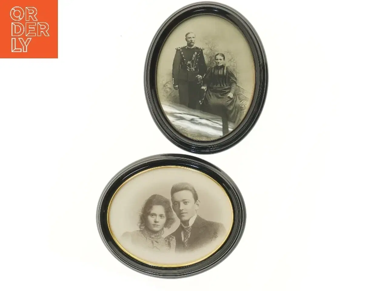 Billede 1 - Oval billederammer med fotografier (str. 37 cm)