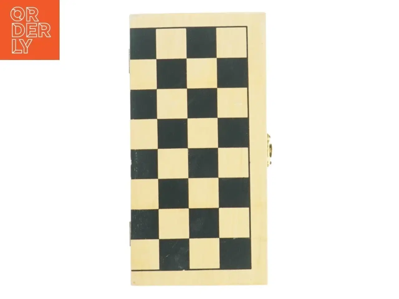 Billede 3 - Skakspil i træ med opbevaringskasse (str. 22x11x2,5 cm)
