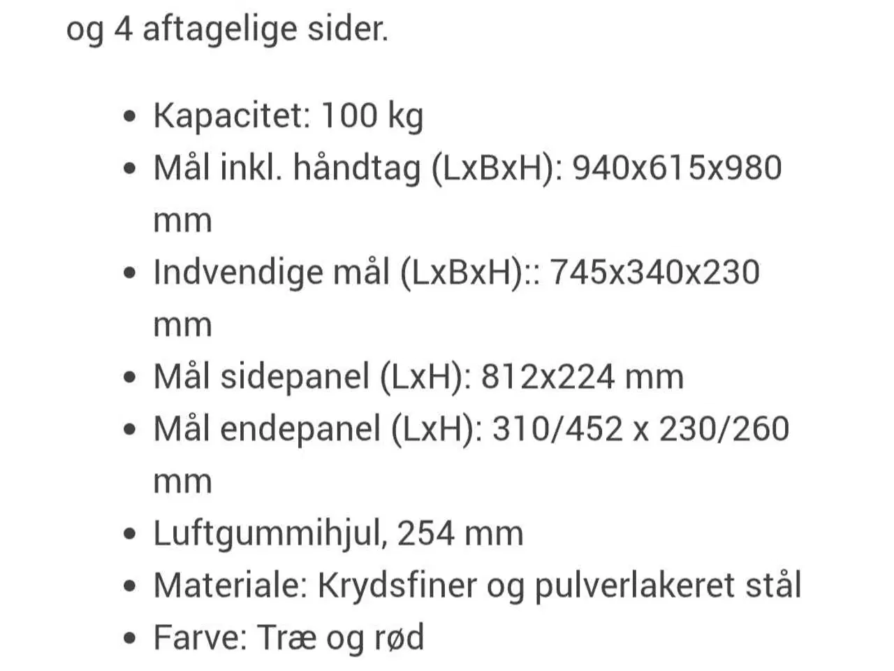 Billede 4 - Pæn trækvogn med trækasse 