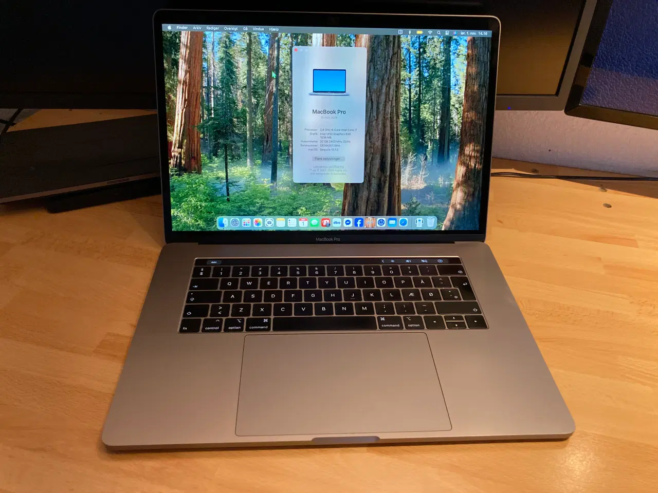 Billede 1 - Macbook Pro 15" i7 2.6 GHz - 32 GB RAM/1000 GB SSD