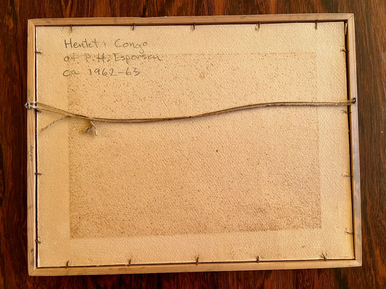 Billede 2 - Afrikansk vintage akvarel fra Congo