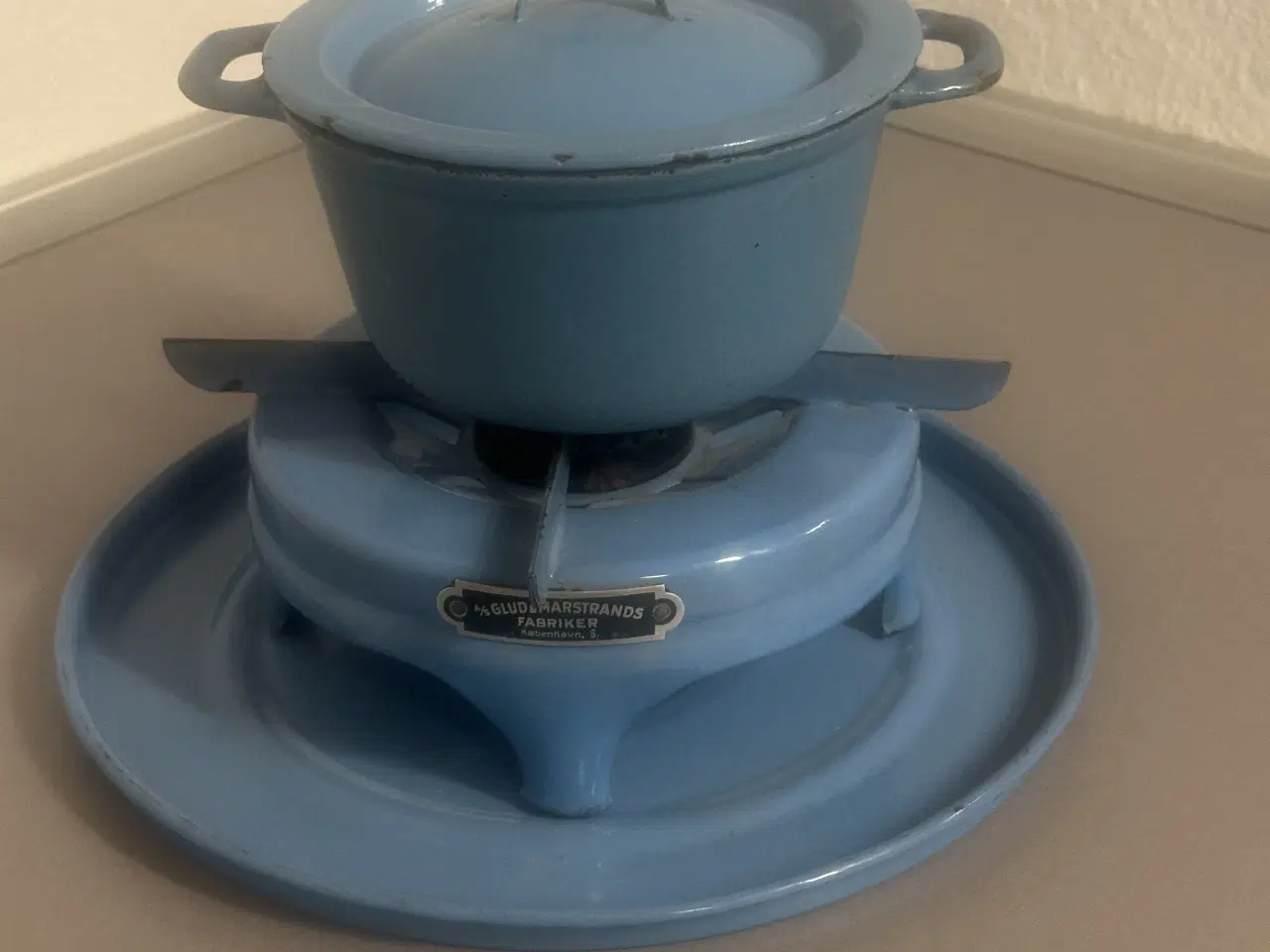Billede 3 - Blåt køkkentøj og krukker