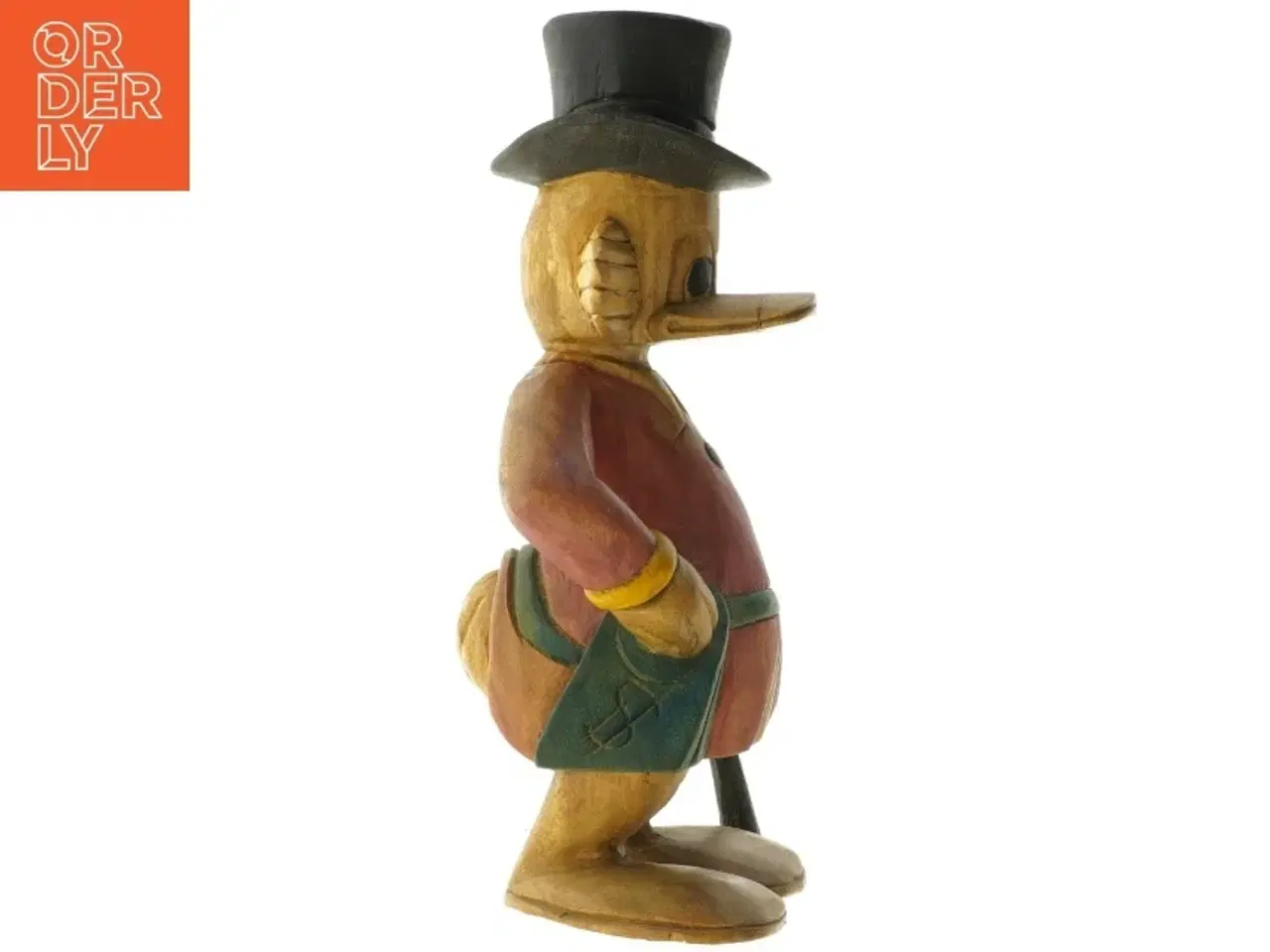 Billede 3 - Træ statue af Joakim von And (str. 32x19 cm)