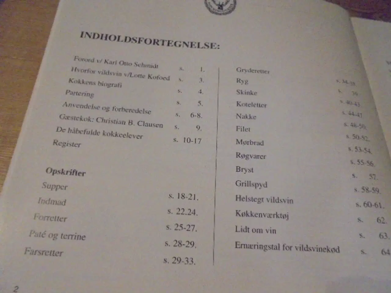 Billede 2 - Vildsvinekød på bordet – Fortællende kogebog mv