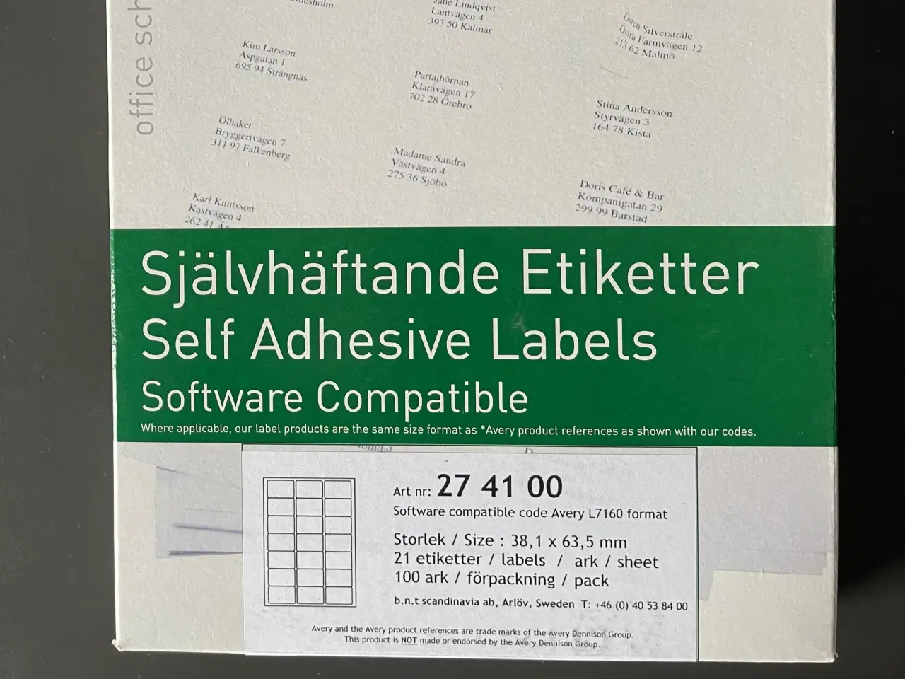 Billede 1 - Selvklæbende etiketter til printer