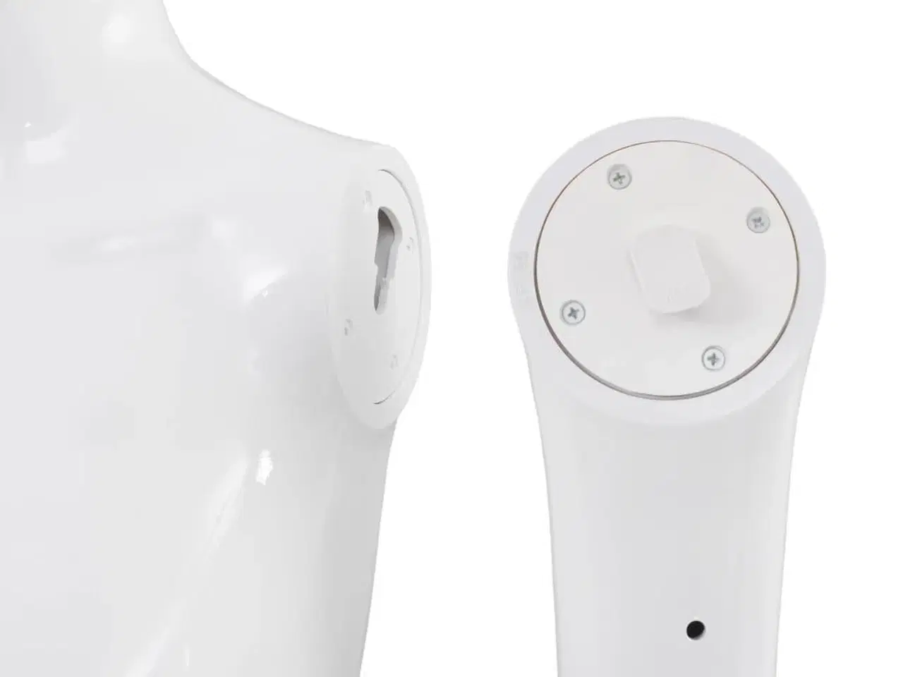 Billede 9 - Mannequin kvinde fuld figur glassokkel hvid højglans 175 cm