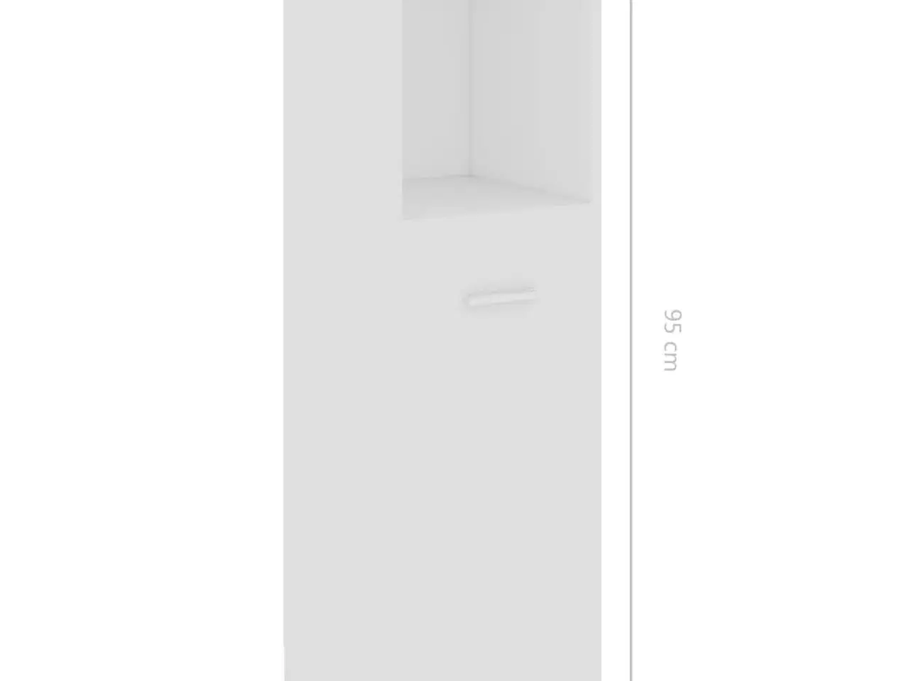 Billede 9 - Badeværelsesskab 30x30x95 cm konstrueret træ hvid