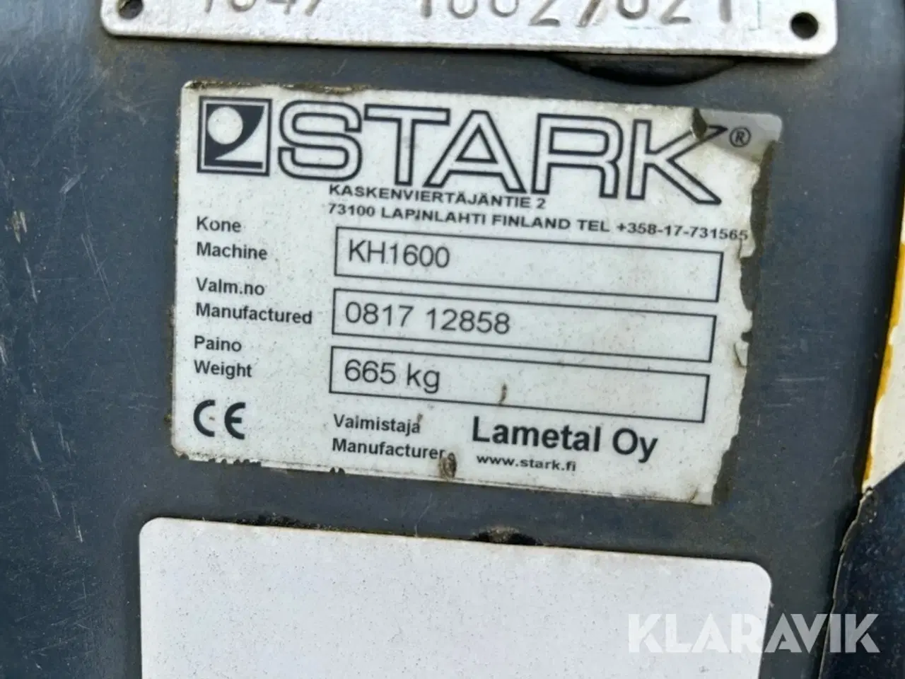 Billede 5 - Hydraulisk kost m. vandtank Stark KH1600