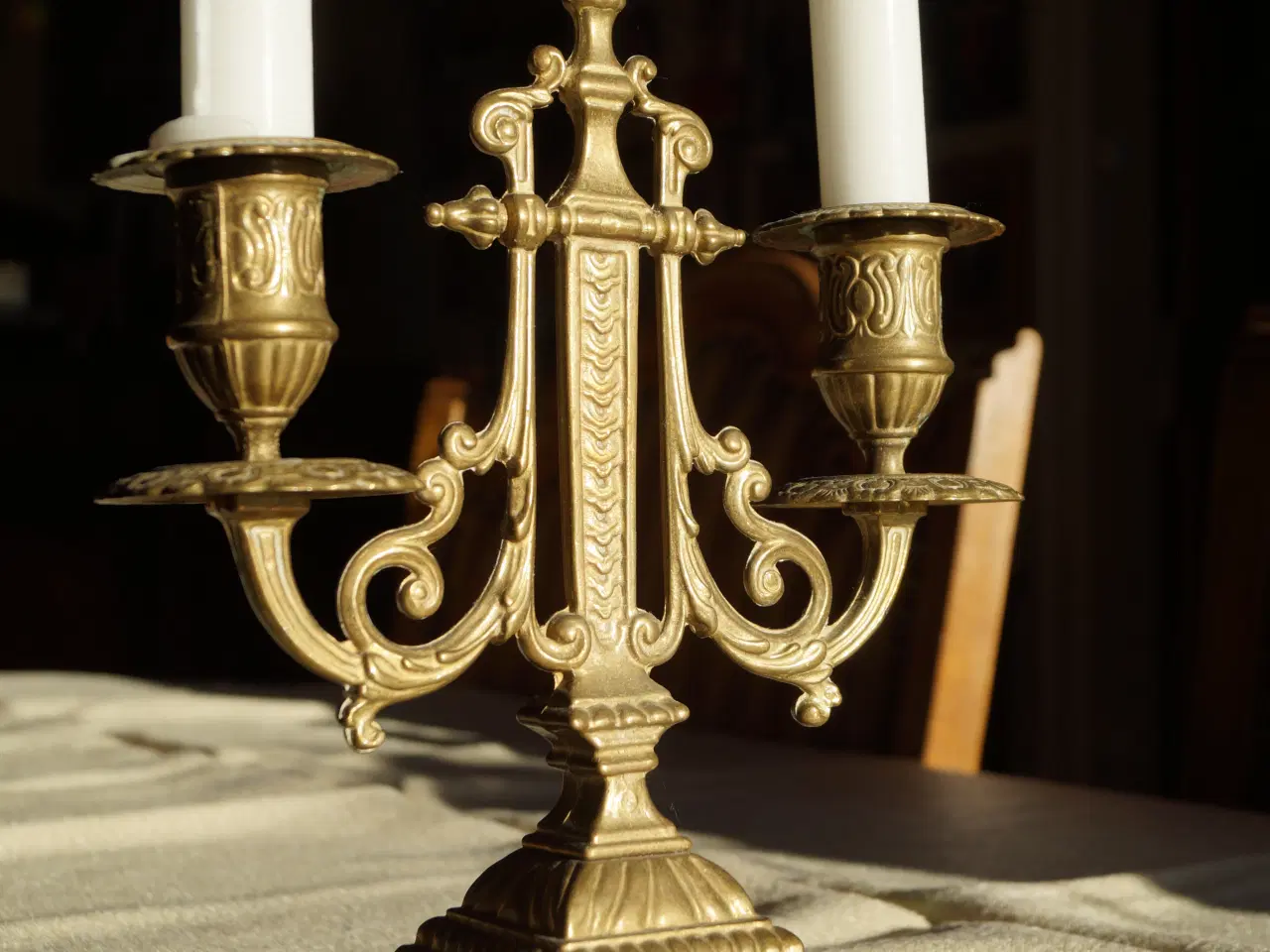 Billede 1 - Messing lysestage