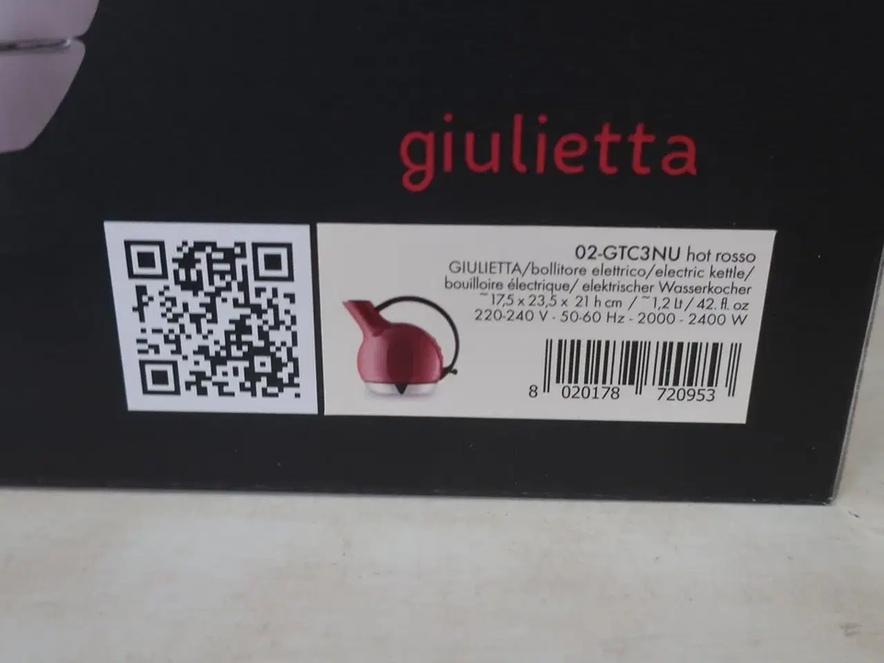 Billede 3 - El-keddel BUGATTI GIULIETTA 02-GTC3NU HOT ROSSO