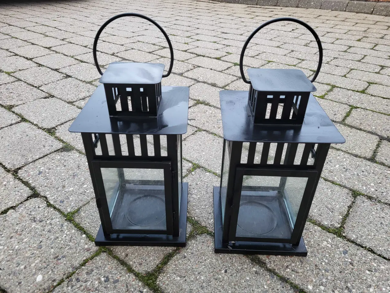 Billede 1 - To sorte lanterner