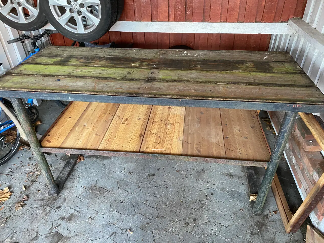 Billede 5 - Stål/træ arbejdsbord  