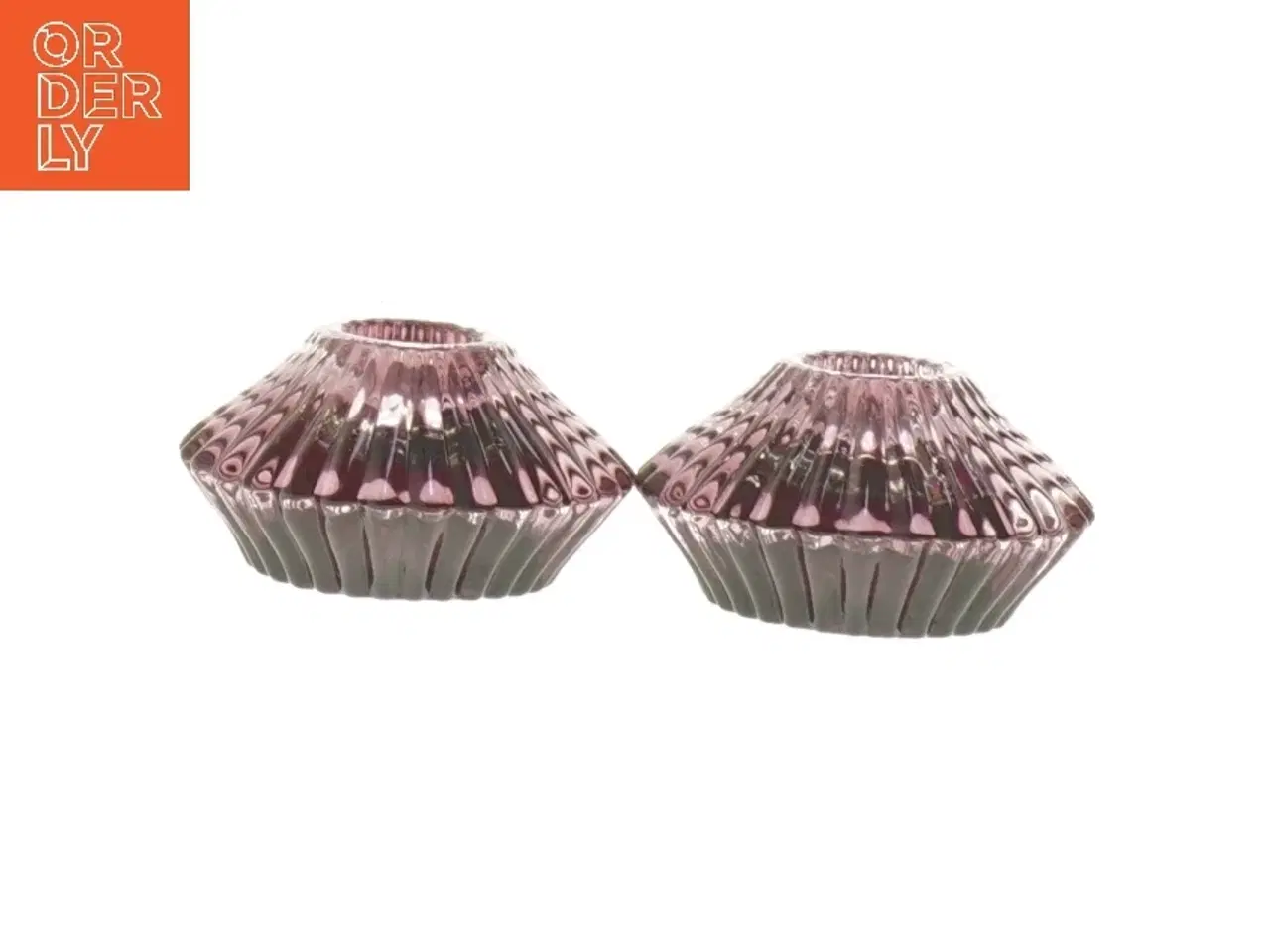 Billede 2 - Glas lysestager (str. 7,5x4 cm)