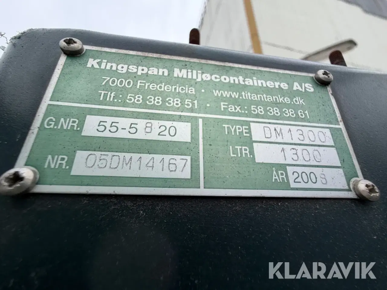 Billede 8 - Olietank/ lagertank Kingspan DM1300