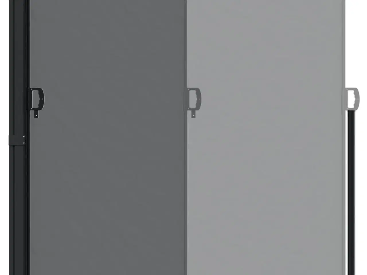 Billede 5 - Sammenrullelig sidemarkise 180x600 cm sort