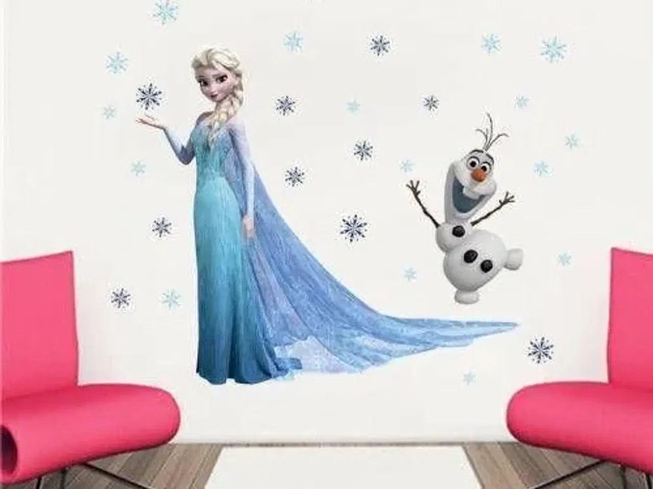 Billede 6 - Smuk Frost wallstickers med Elsa og Oluf fra Frost
