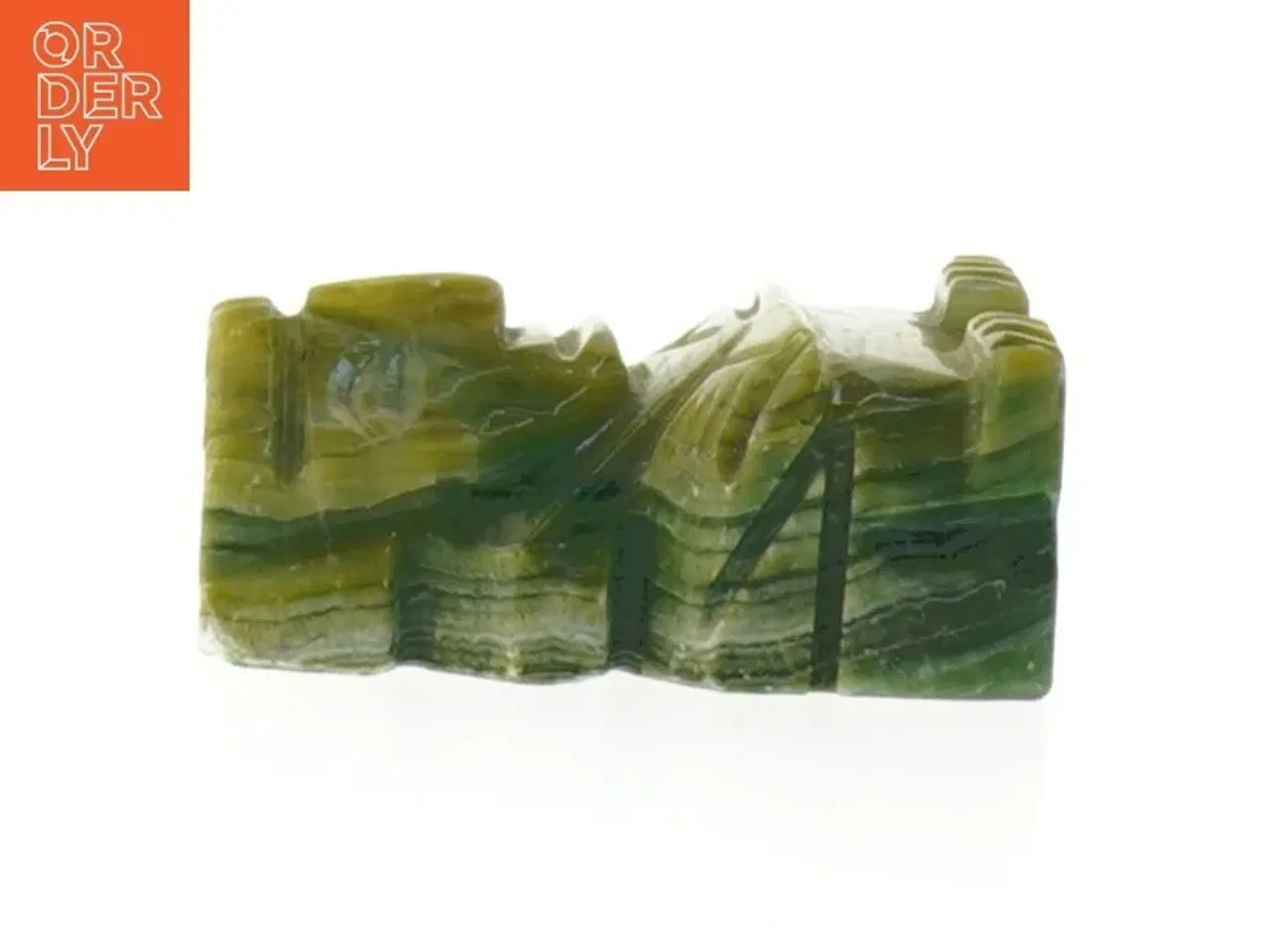 Billede 3 - Håndskåret Tiki figur i jade (str. 7x5 cm)