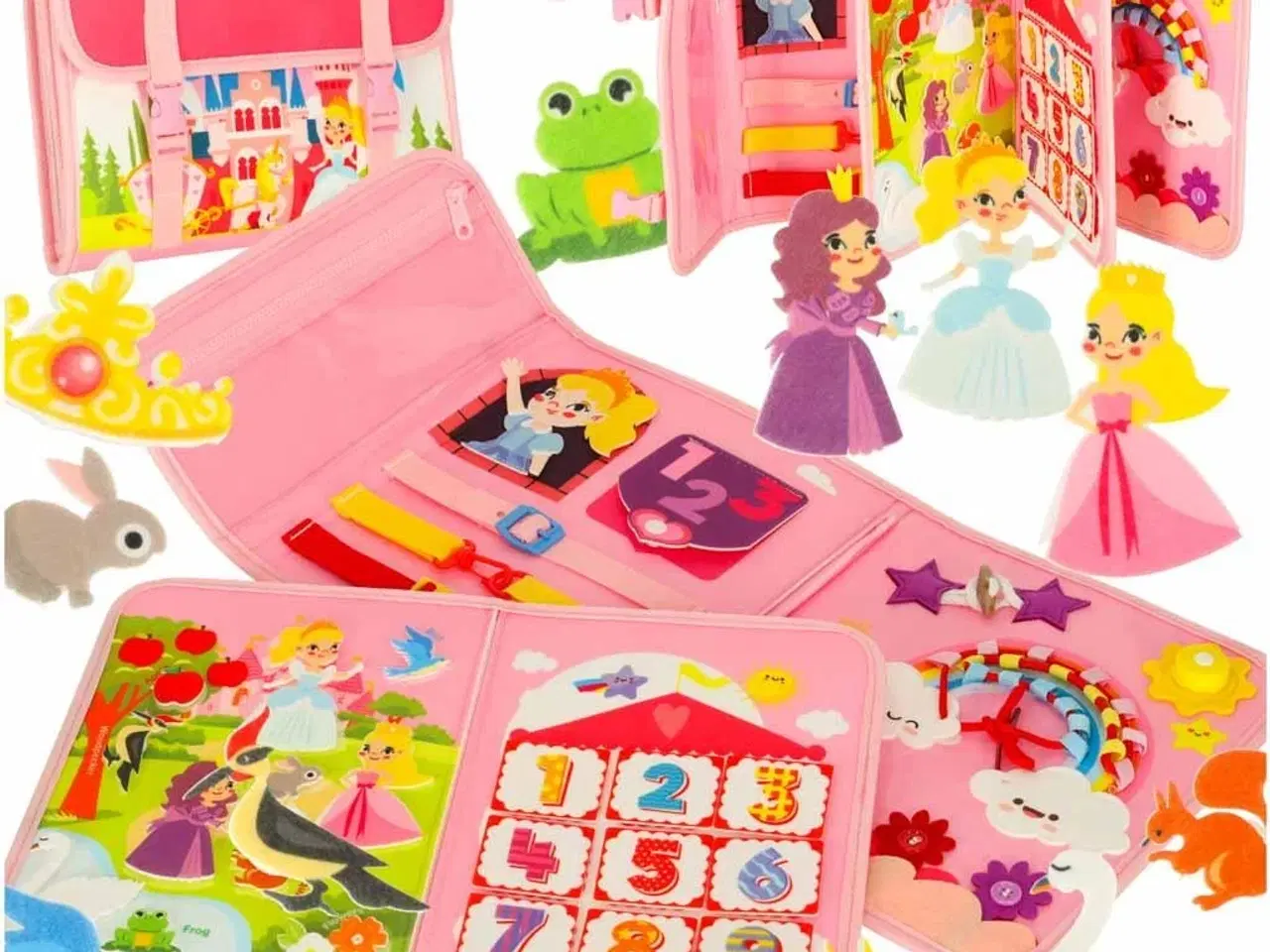 Billede 1 - Sanse- og Montessori aktivitetsmappe rygsæk – pink