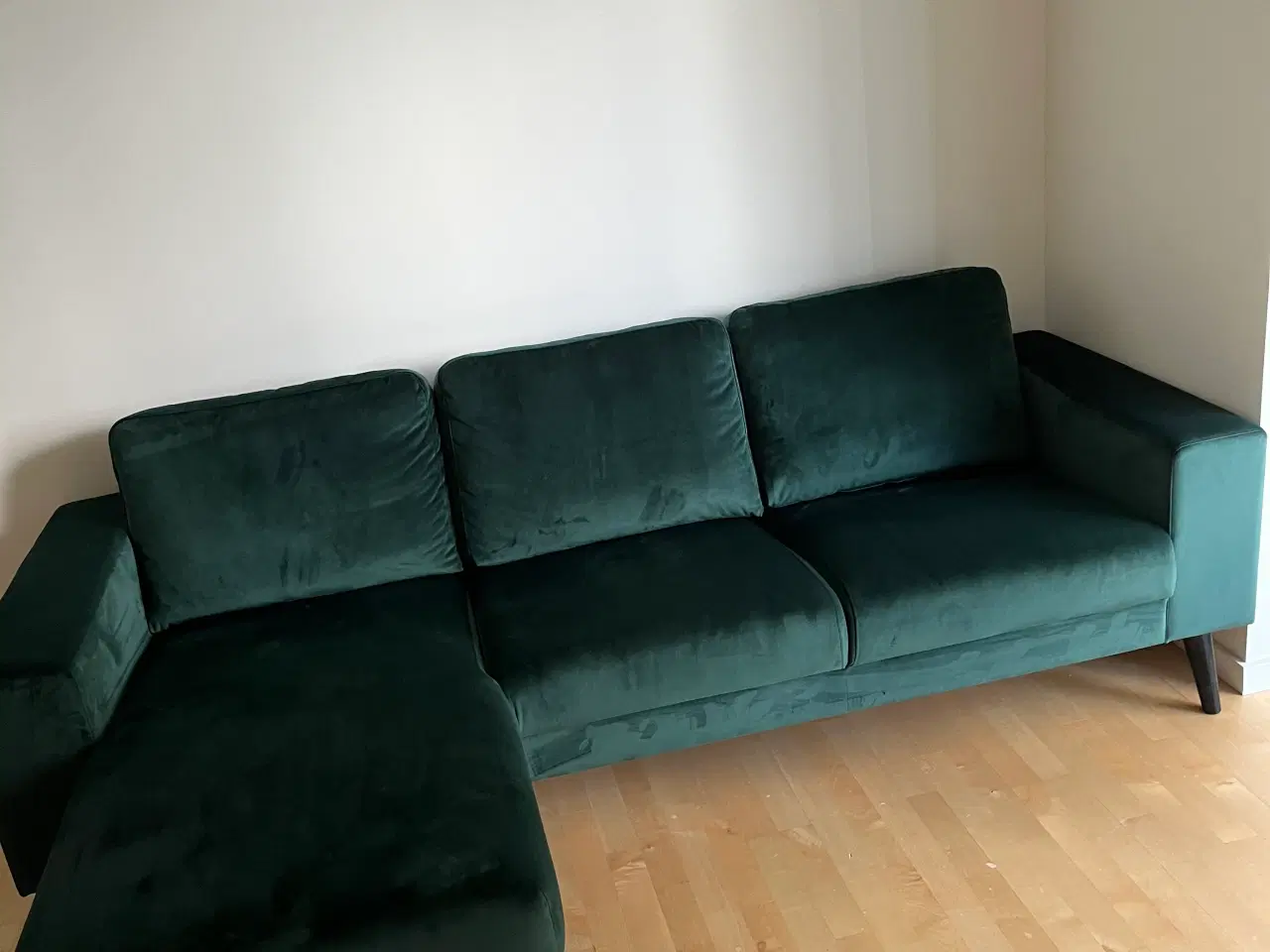 Billede 1 - Sofa i grøn velour 