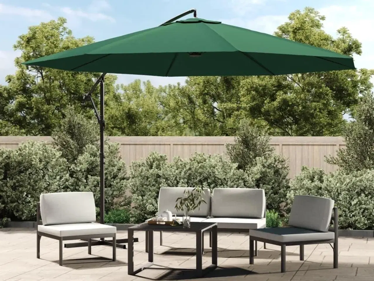 Billede 1 - Hængeparasol 3,5 m grøn