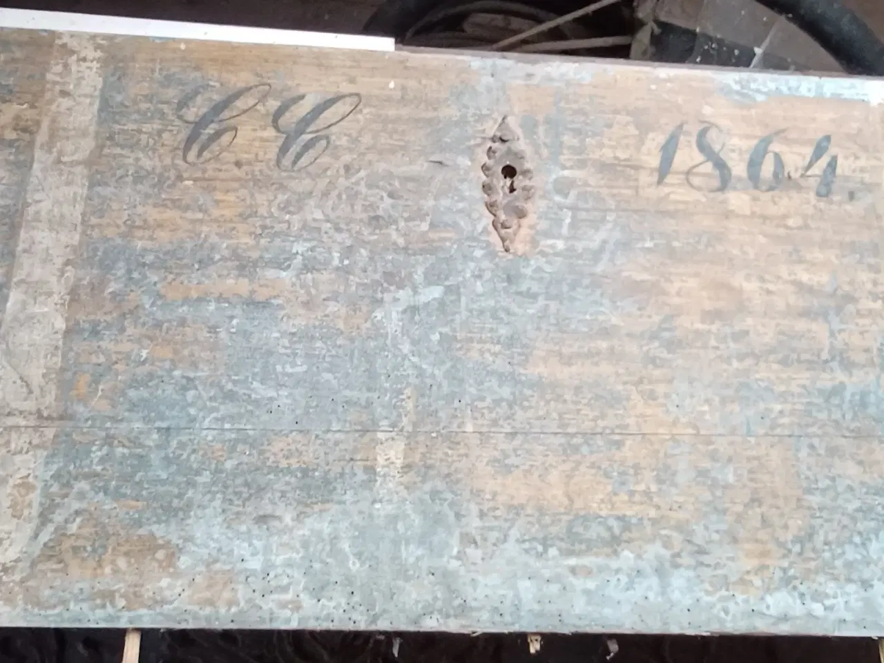 Billede 3 - Antik frontplade, originalmalet.