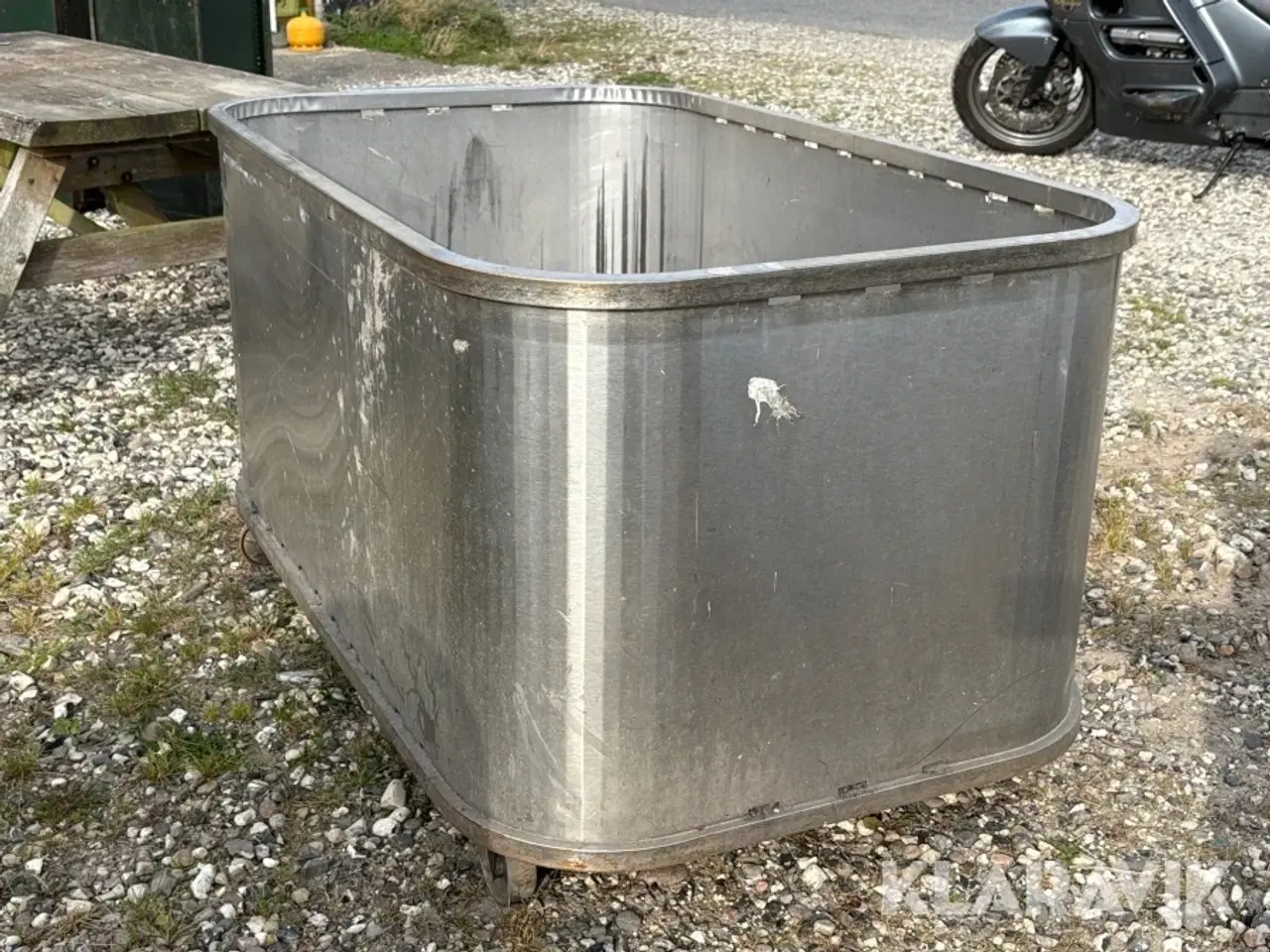 Billede 3 - Rustfri stålkasse på hjul