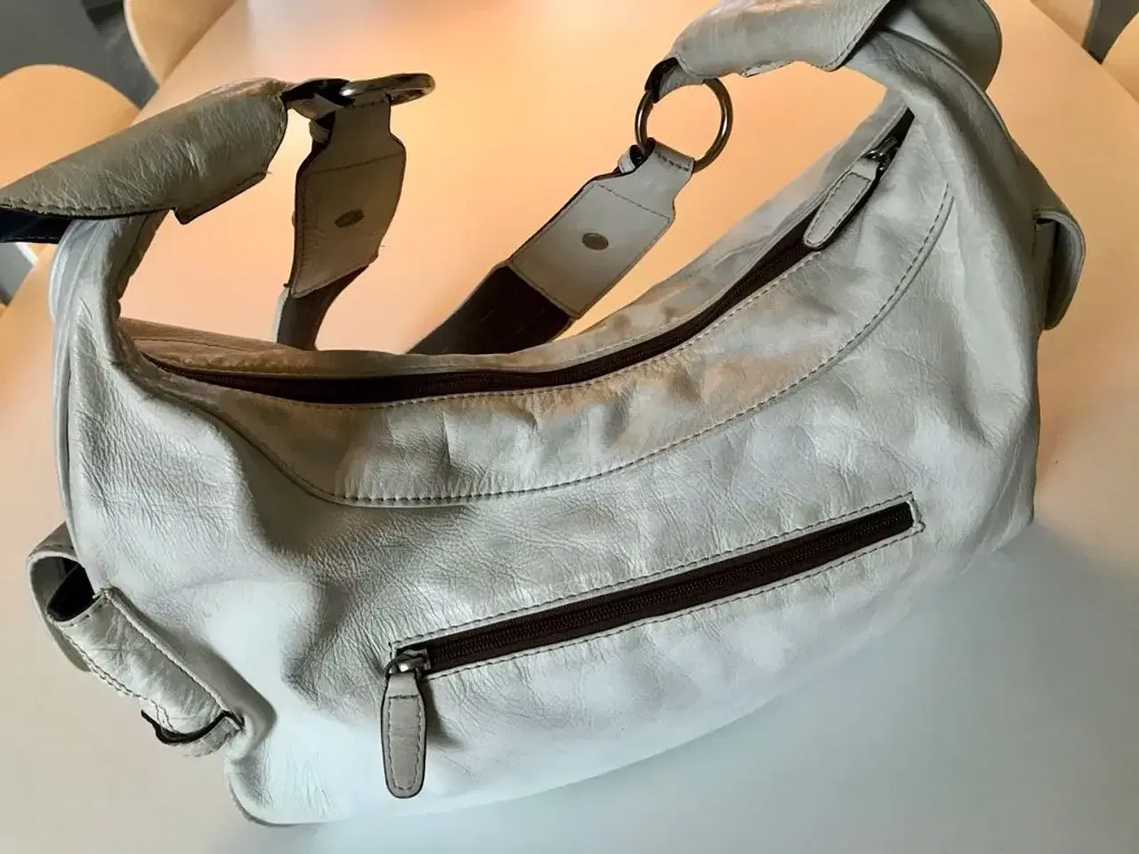 Billede 1 - Créton taske hvid med skulderrem