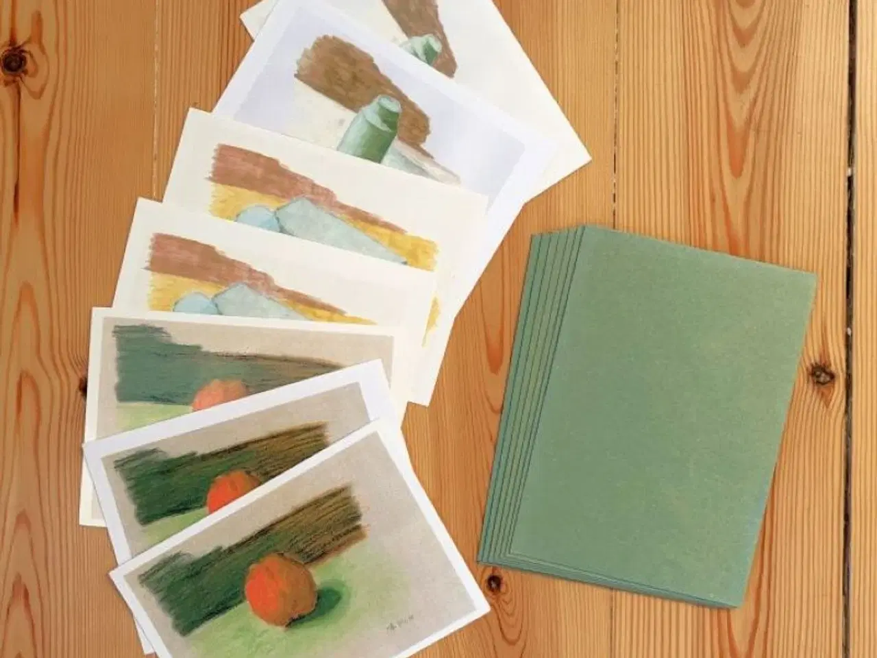 Billede 1 - 7 kort med matchende kuverter - kunstnerkort