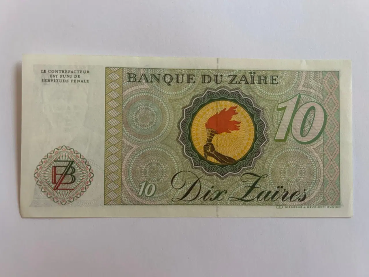 Billede 2 - 10 Zaires Zaire 1982