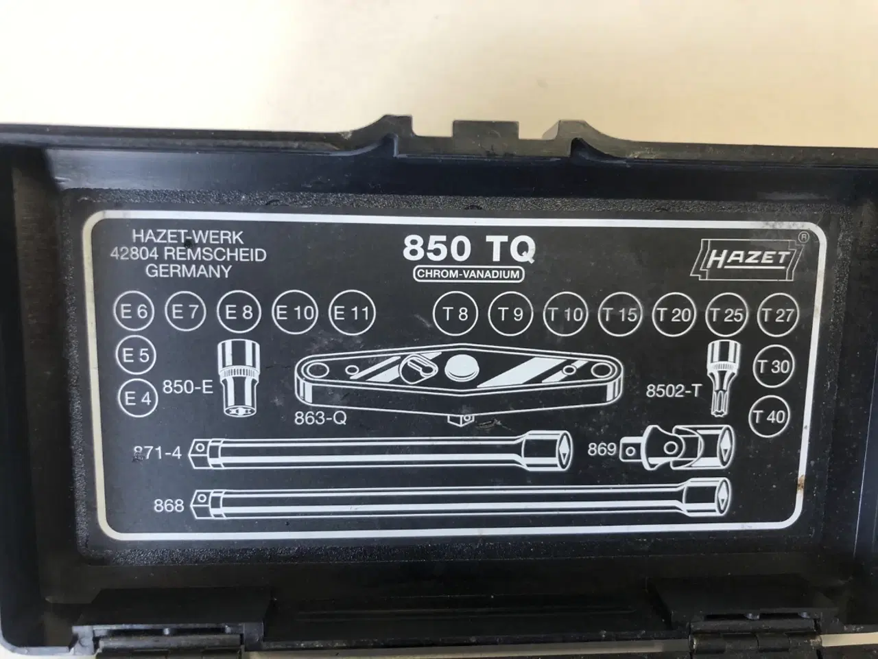 Billede 1 - Hazet 850 TQ topnøglesæt 1/4" 7-30 Nm