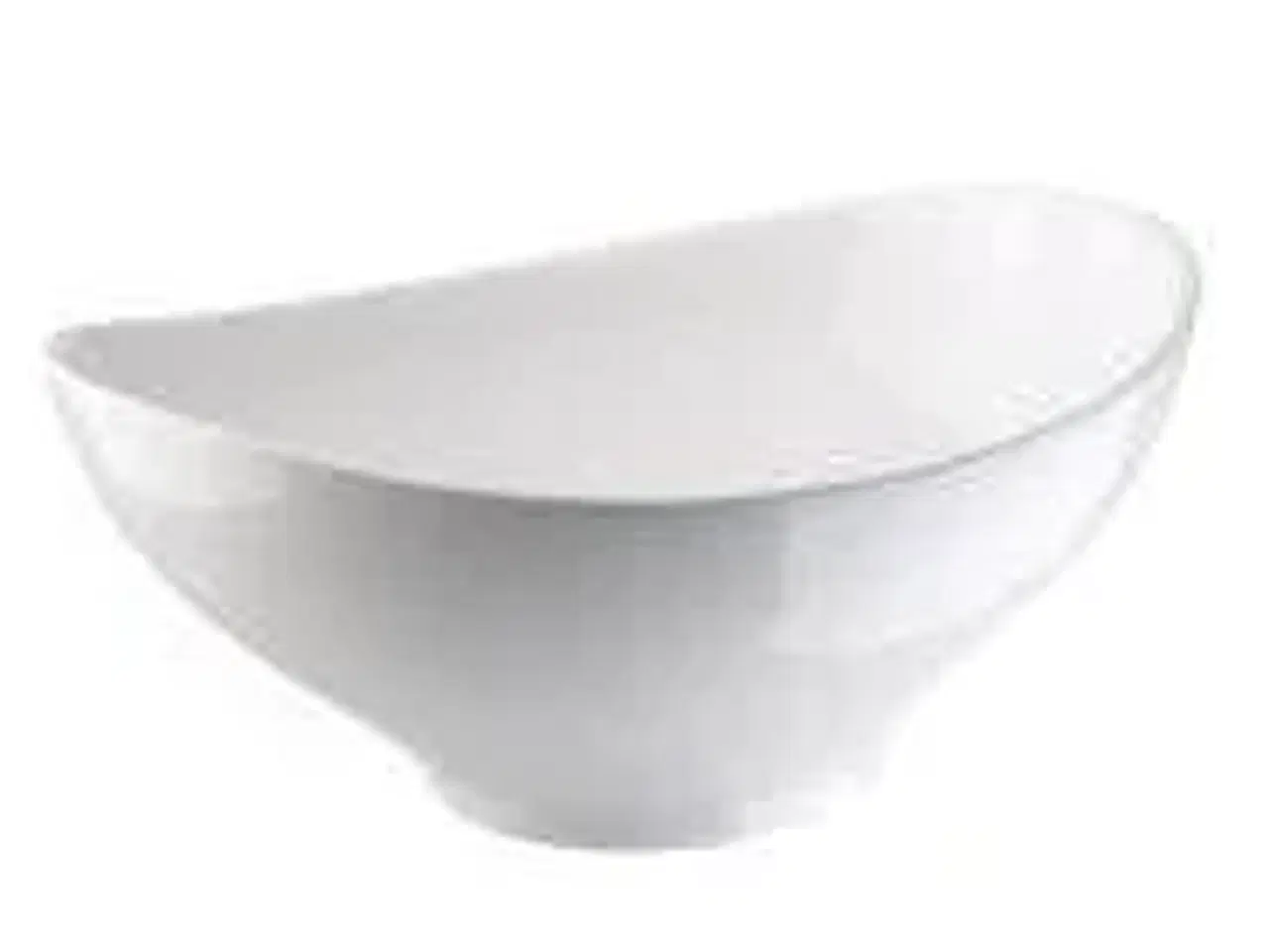 Billede 1 - 4 stk. Serveringsskål oval 370 x 330 x 135 mm hvid porcelæn