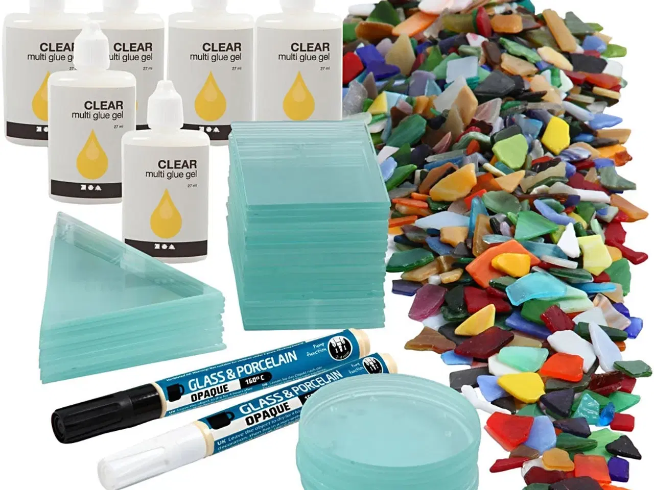 Billede 1 - Mosaikophæng - 40 stk. til kreative projekter