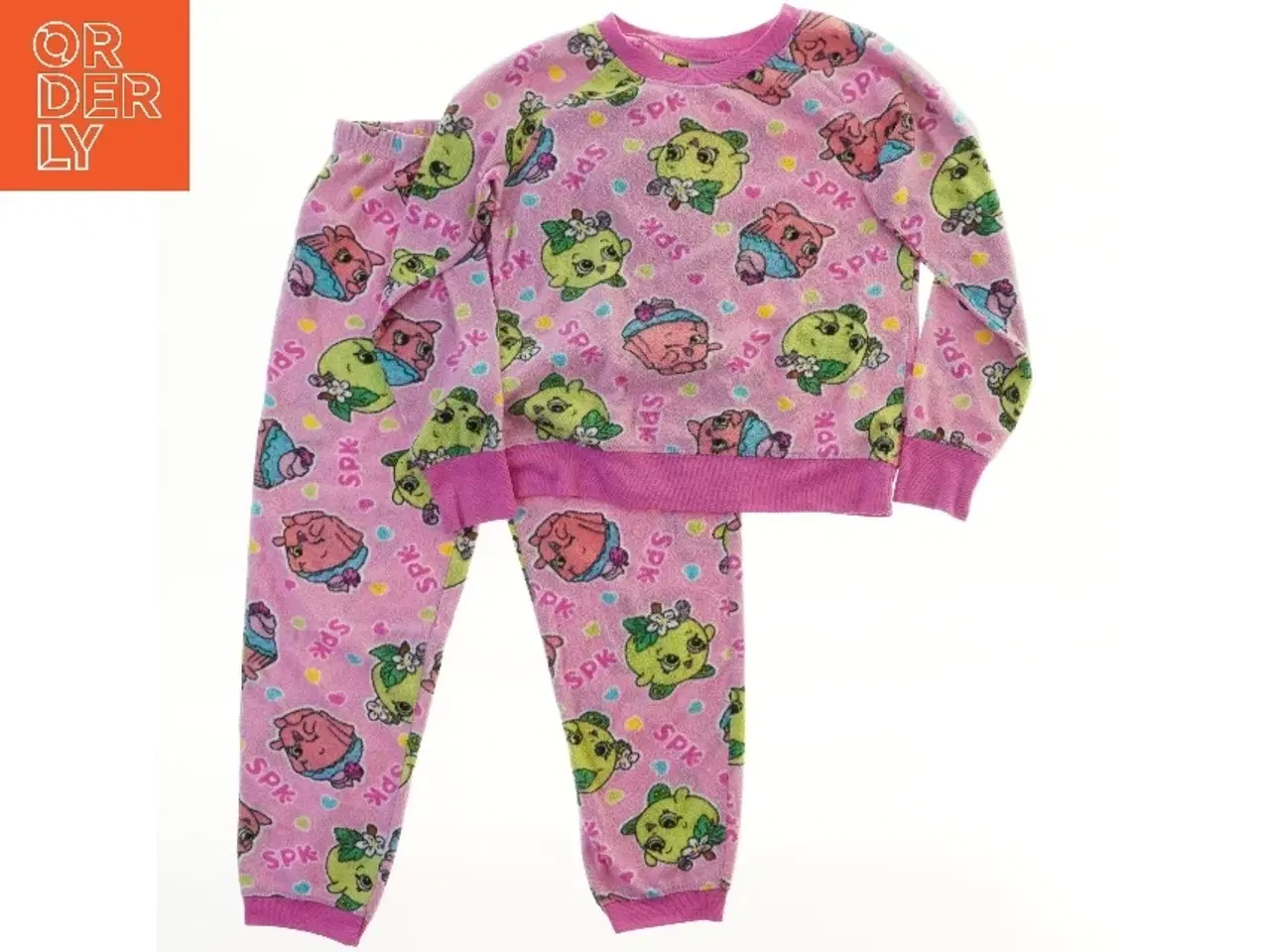 Billede 1 - Shopkins Pyjamassæt med Tegninger fra Shopkins (str. 140)
