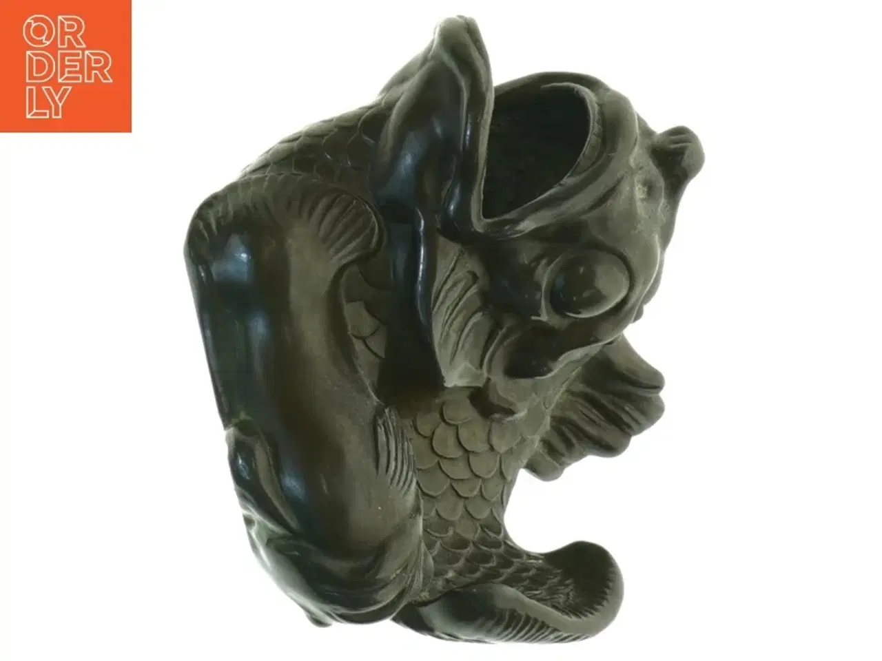 Billede 2 - Fiskefigur i stentøj (str. 13 x 8 cm)