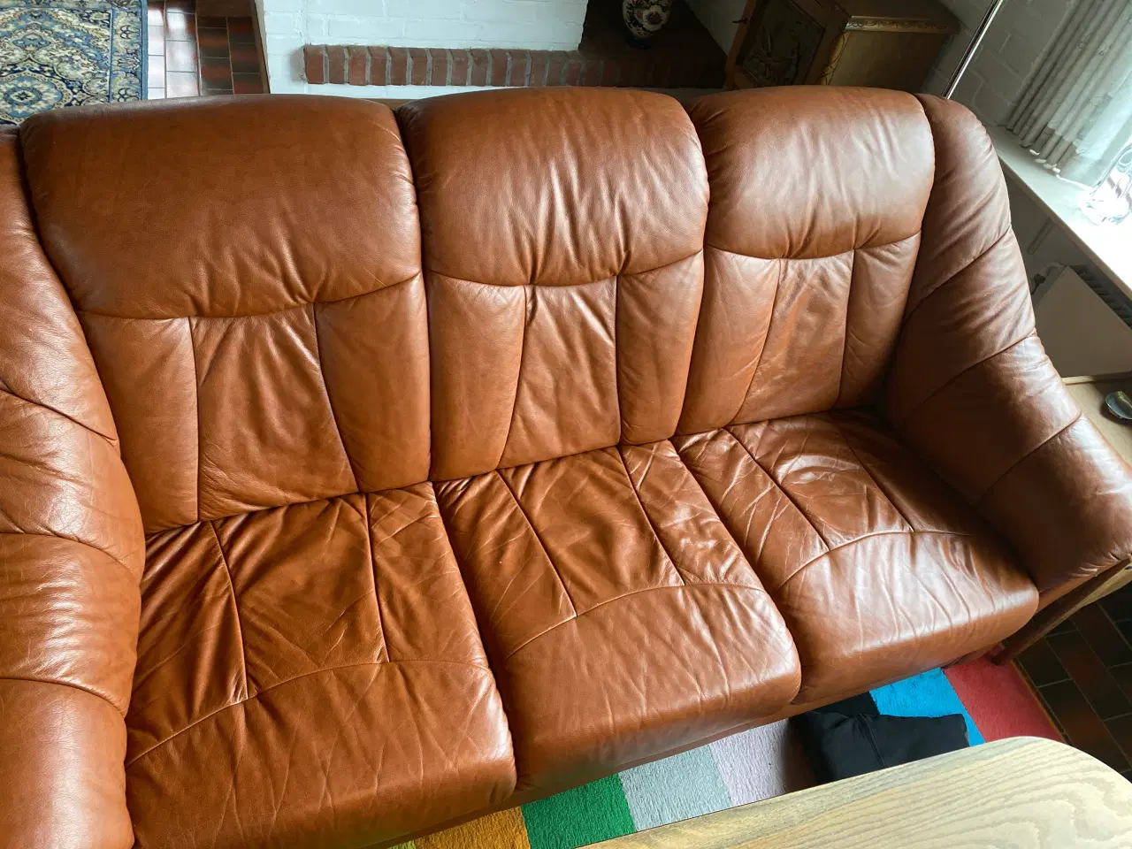 Billede 2 - Lædersofa og flot og blødt læder