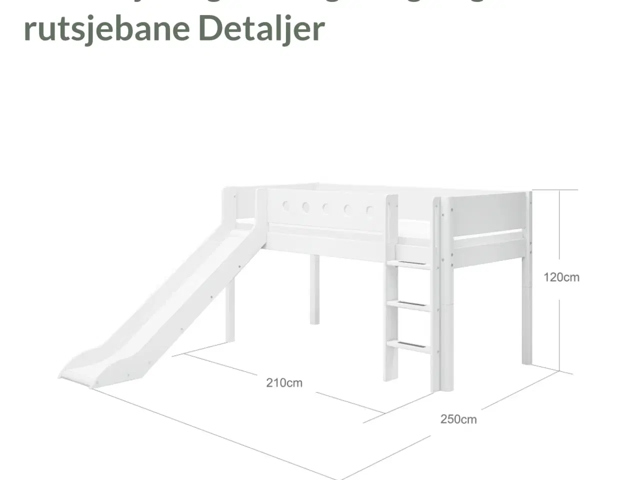 Billede 1 - Flexa Højseng med rutsjebane 