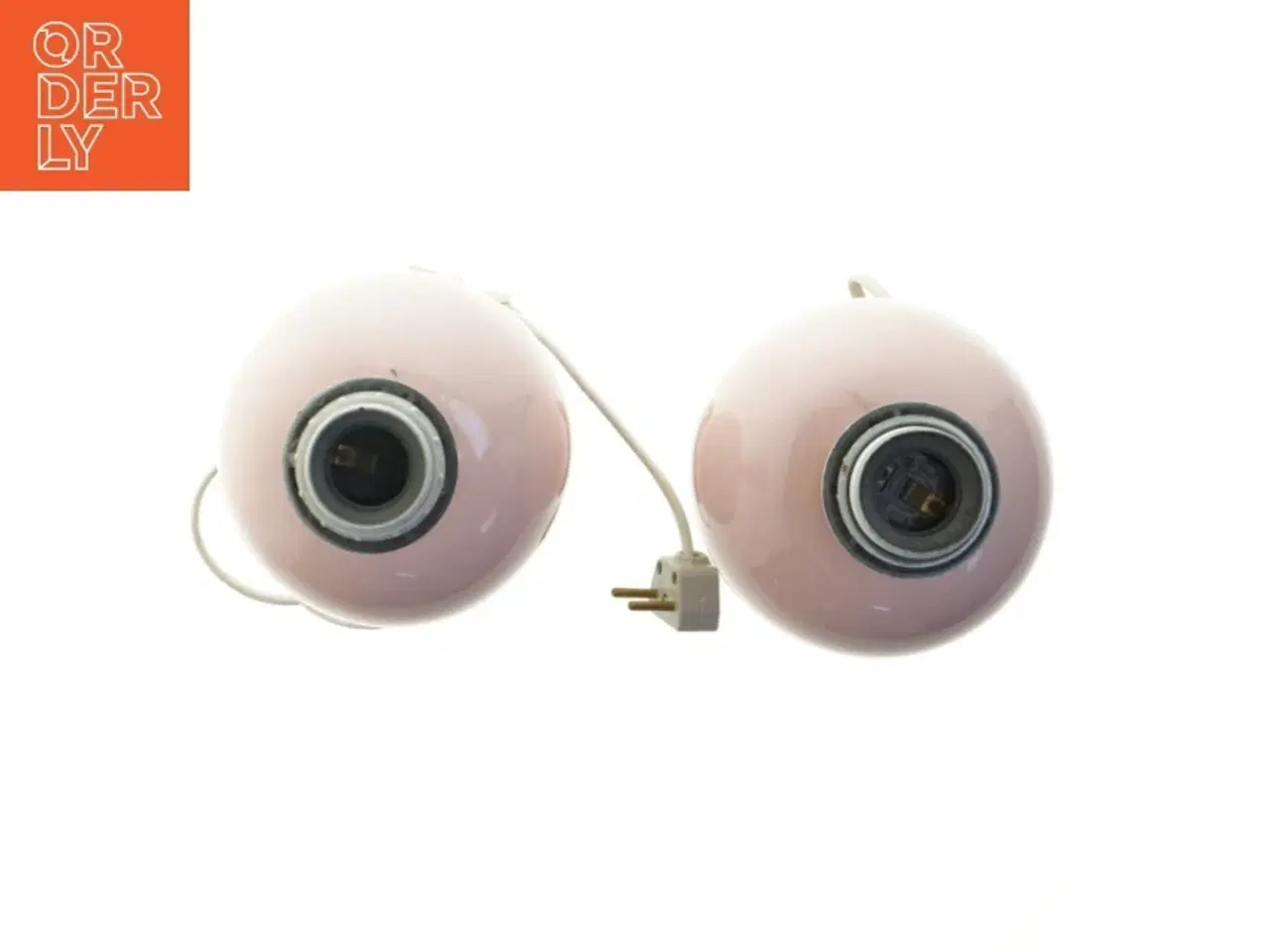 Billede 2 - Bordlamper i rosa keramik, sæt af 2 (str. 32 cm)