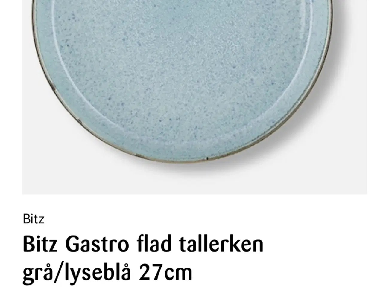 Billede 4 - Bitz gastro flad tallerken grå/lyseblå 27 cm