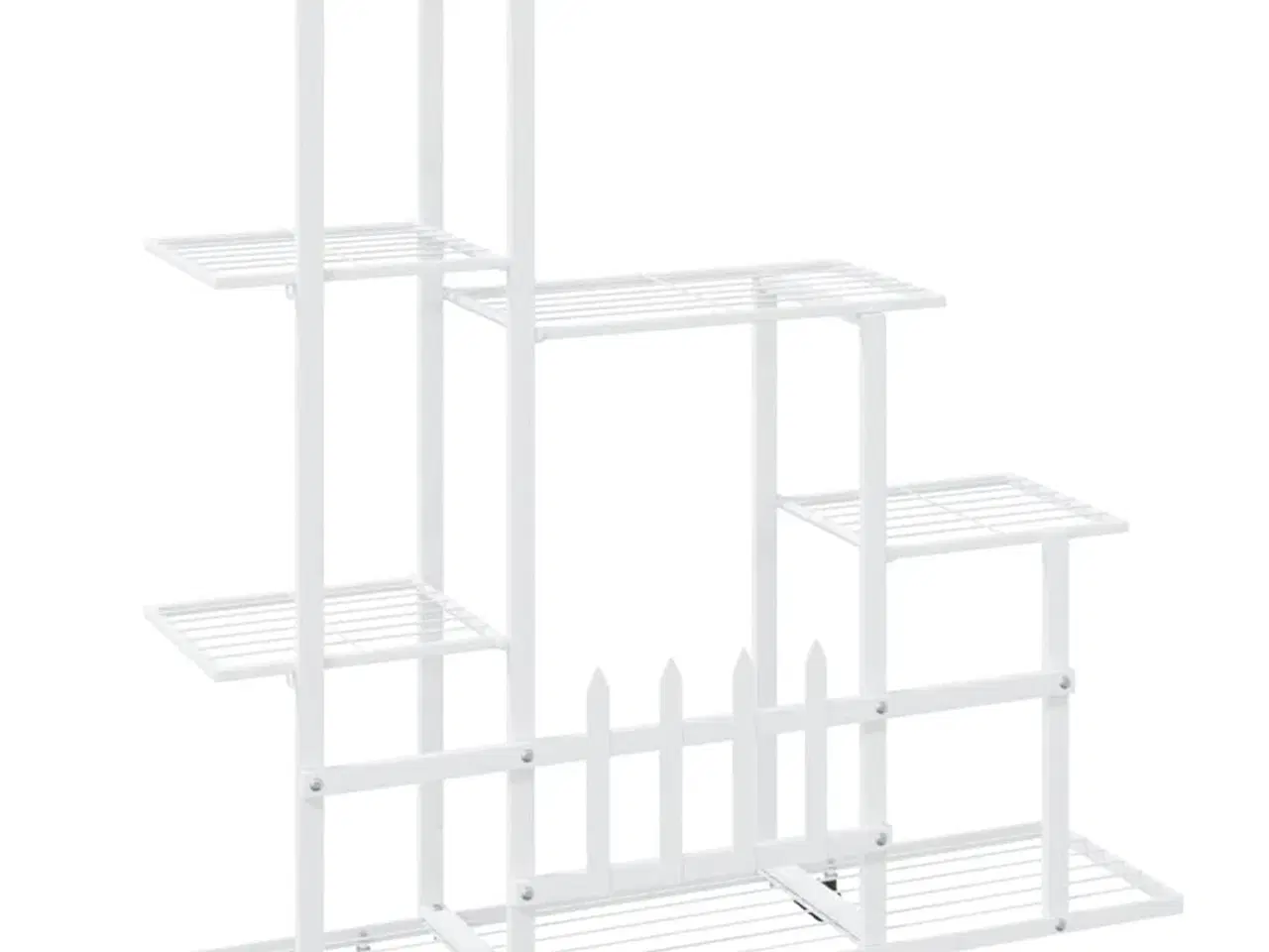 Billede 5 - Blomsterstativ med hjul 94,5x25x92,5 cm metal hvid